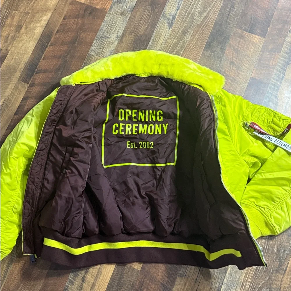 Opening Ceremony x Alpha Industries Reversible B-15 Bomber Jacket - Neon Yellow